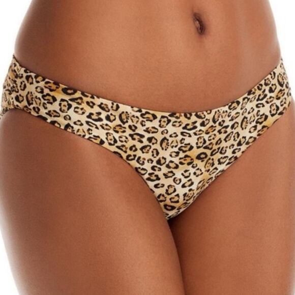 PQ Swim Basic Leopard Print Bikini Bottom Sz L NWT - Picture 1 of 11